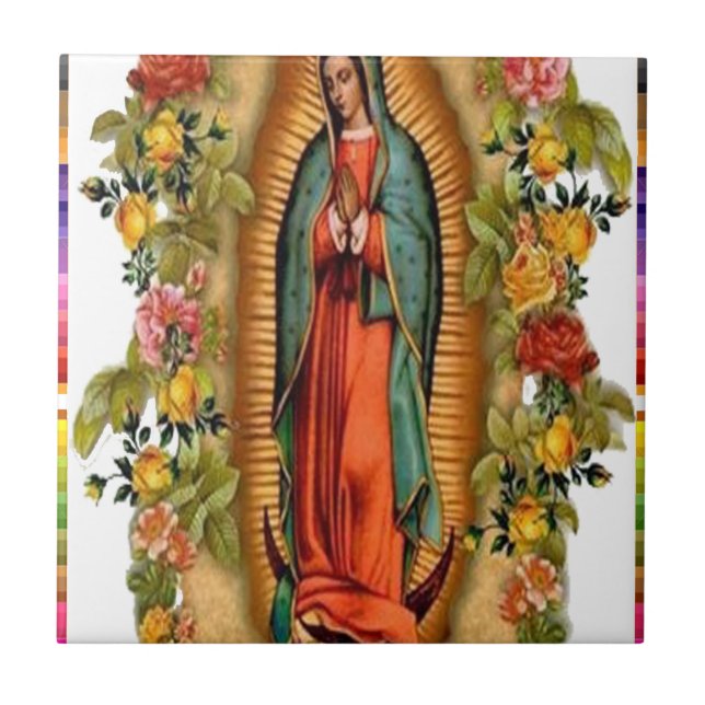 GUADALUPE VIRGIN MEXICO 07  CUSTOMIZABLE PRODUCTS CERAMIC TILE (Front)