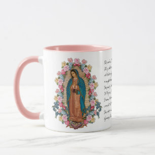 Guadalupe Virgin Mother Mary Memorare Prayer Mug