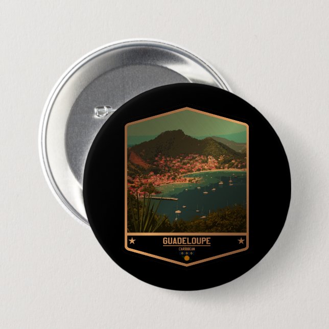 Guadeloupe Button (Front & Back)