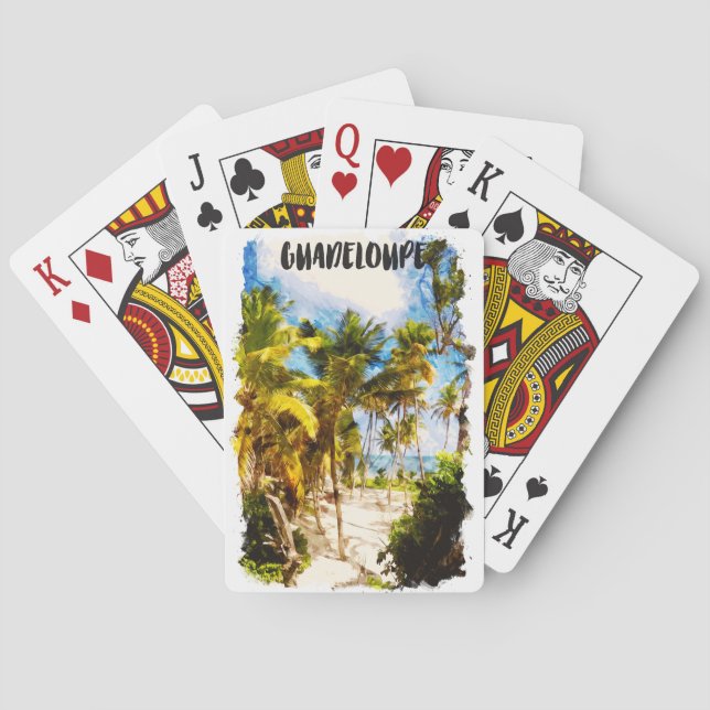 Guadeloupe Caribbean Tropiccal Island Travel Poker Cards (Back)