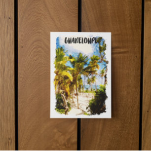 Guadeloupe Caribbean Tropiccal Island Travel Postcard