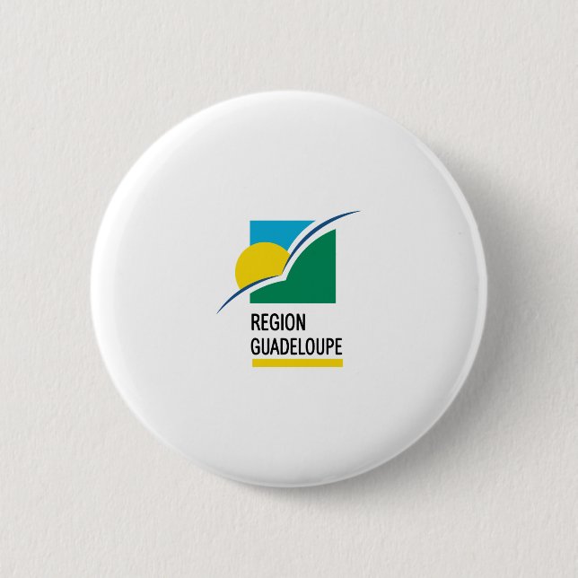Guadeloupe Flag Button (Front)