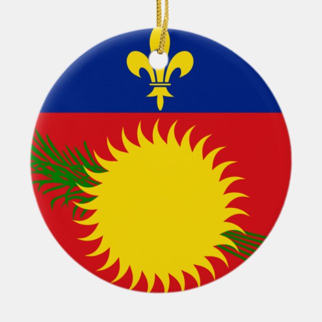 Guadeloupe Flag Ceramic Ornament (Front)