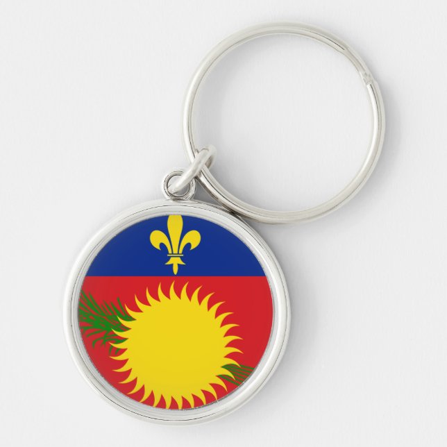 Guadeloupe Flag Keychain (Front)