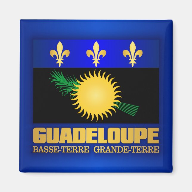 Guadeloupe Flag Magnet (Front)
