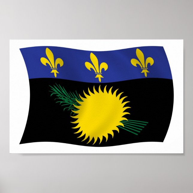 Guadeloupe Flag Poster Print (Front)
