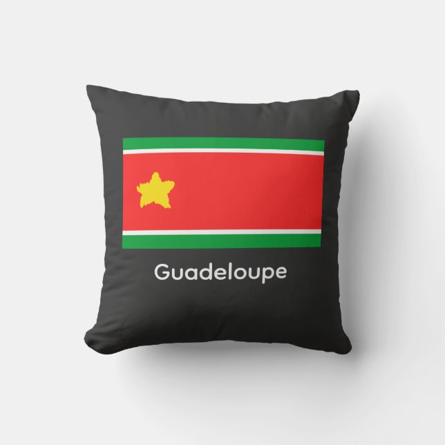 Guadeloupe flag  throw pillow (Front)