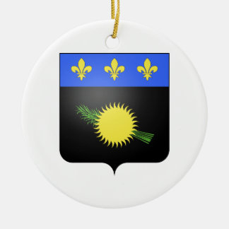 Guadeloupe (France) Coat of Arms Ceramic Ornament