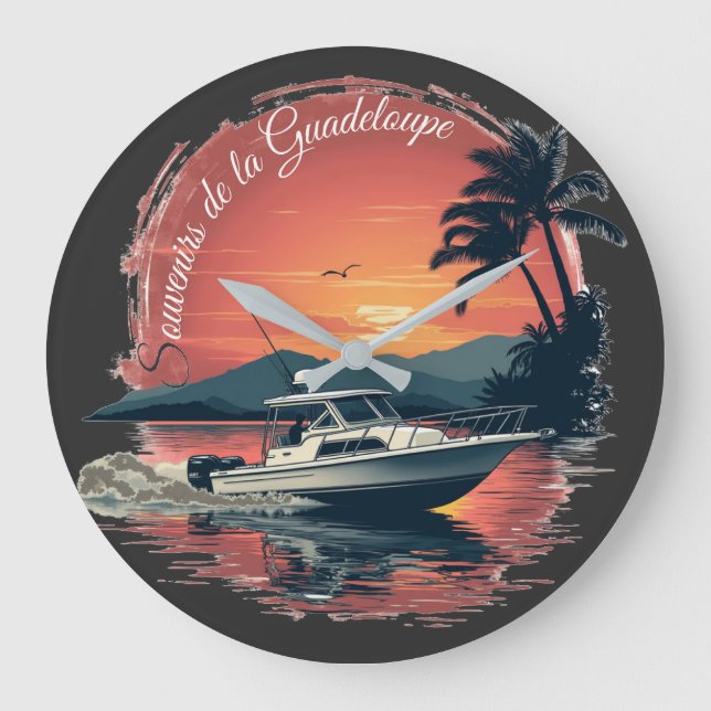 Guadeloupe Large Clock (Front)