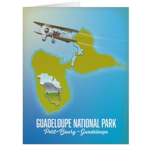Guadeloupe National Park map Cards (Front)