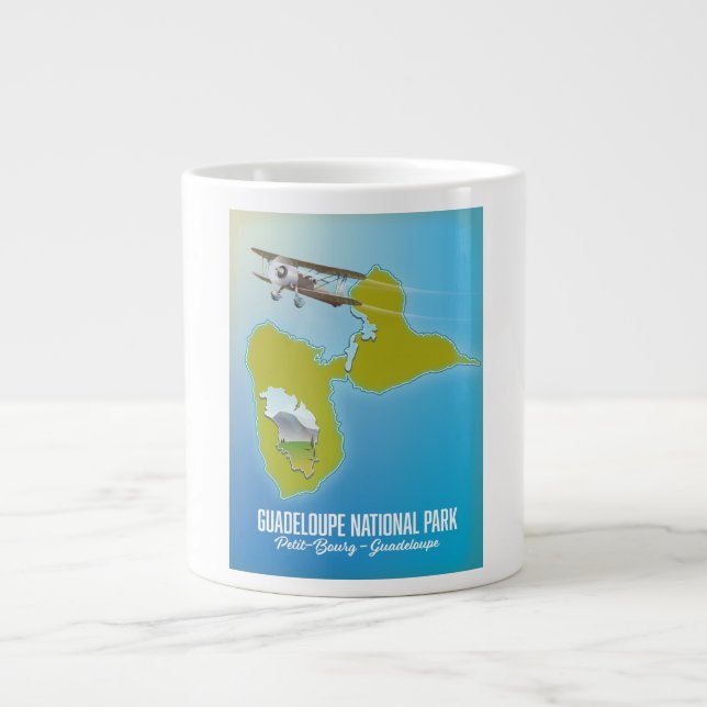 Guadeloupe National Park map Giant Coffee Mug (Front)