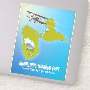 Guadeloupe National Park map Sticker