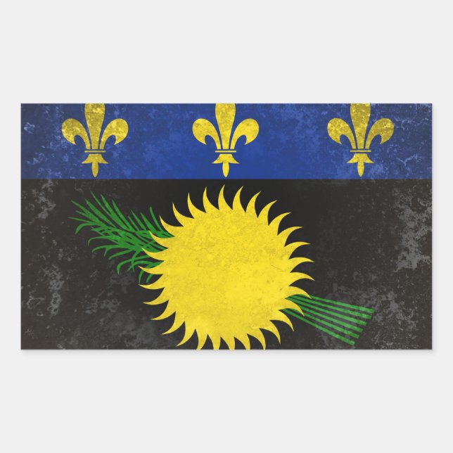 Guadeloupe Rectangular Sticker (Front)