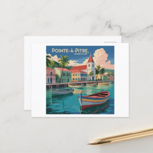 Guadeloupe Sunset Tropical Island Postcard