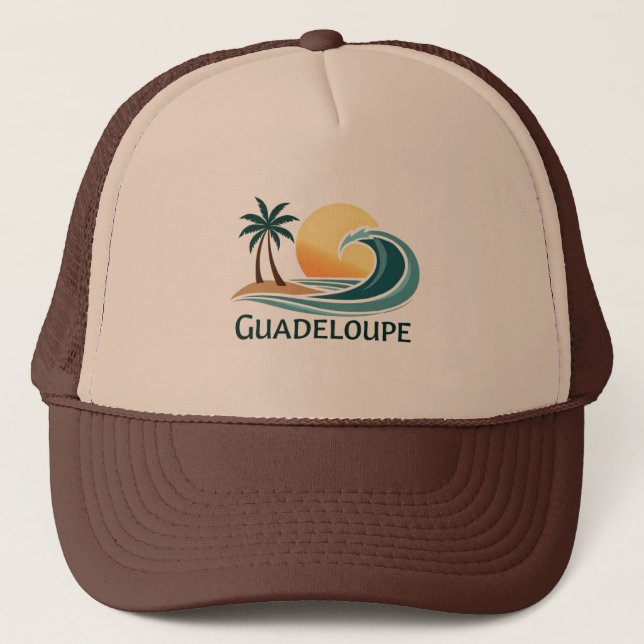 Guadeloupe Wave & Palm Cap | Cap (Front)