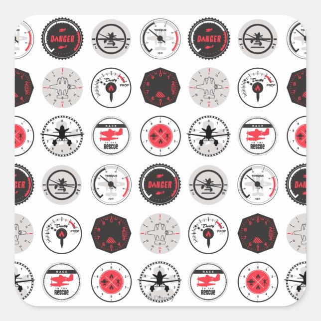 Guage Pattern Square Sticker (Front)