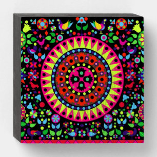 Guajiro Tapestry Wooden Box Sign