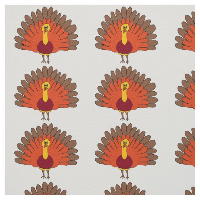 guajolotes  turkey cartoon fabric (Swatch)