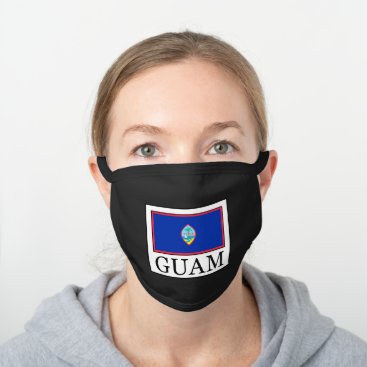 Guam Black Cotton Face Mask