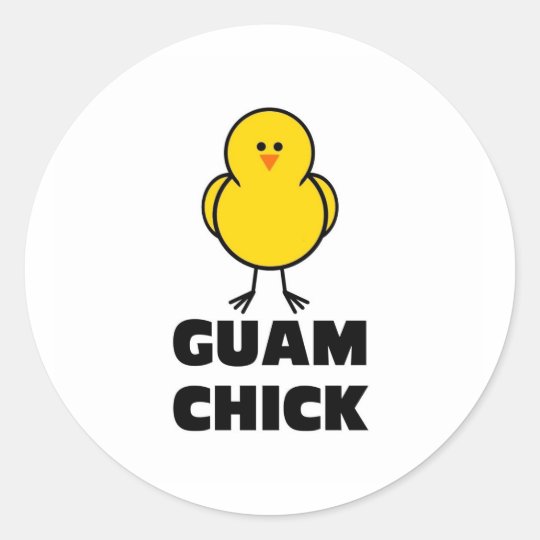 Guam Chick Classic Round Sticker