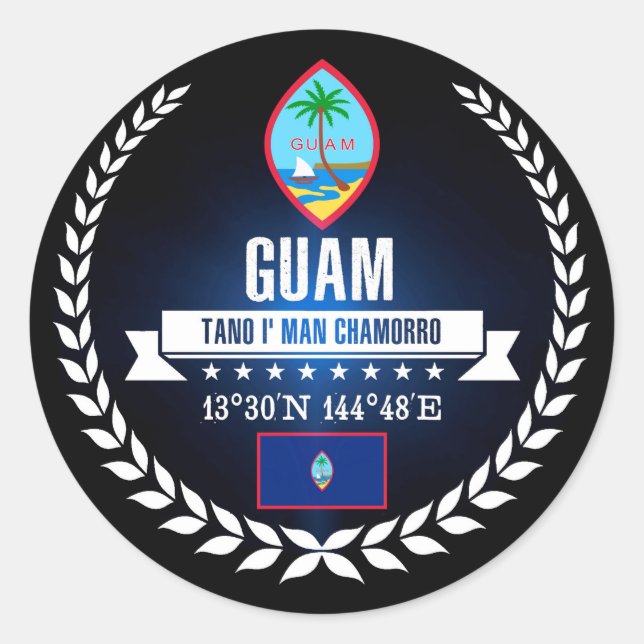 Guam Classic Round Sticker (Front)