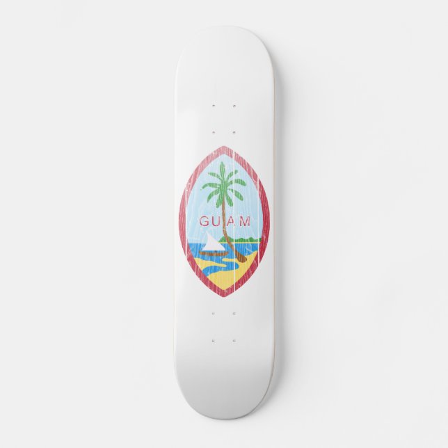 Guam Coat Of Arms Skateboard Deck (Front)