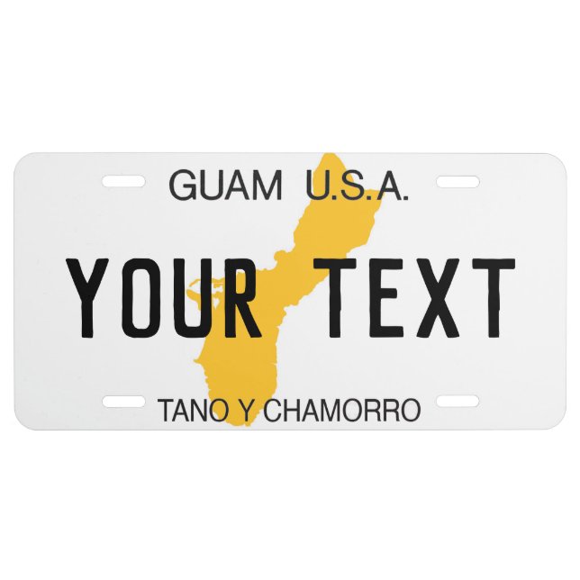 GUAM Custom License Plate (Front)