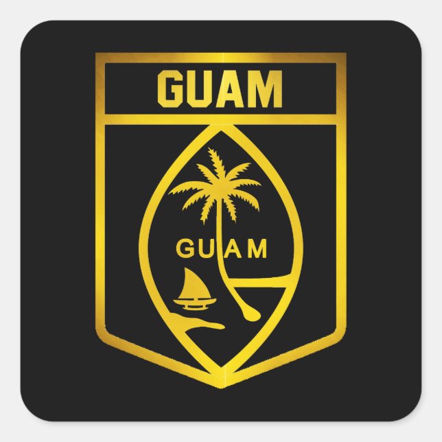 Guam Emblem Square Sticker (Front)