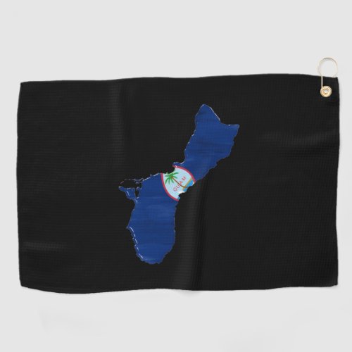 Guam flag and map golf towel