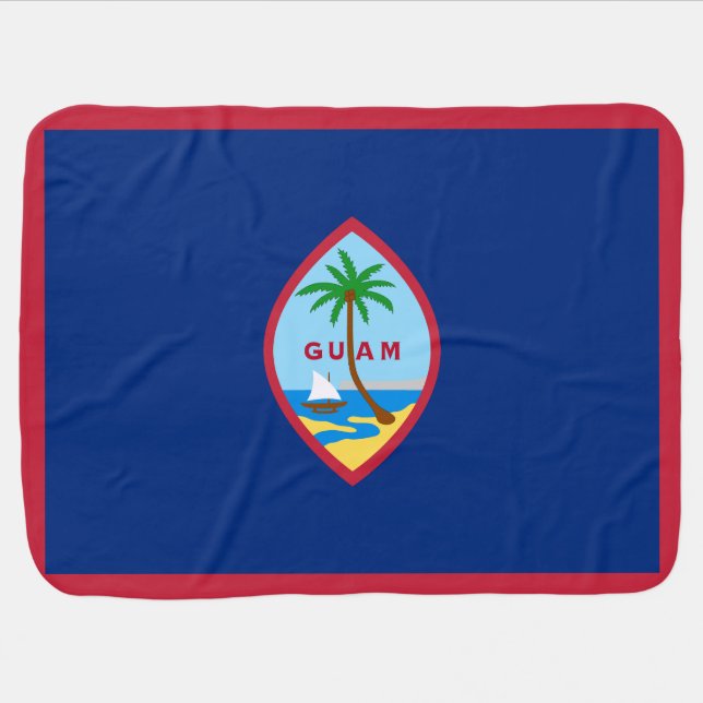 Guam Flag Baby Blanket (Horizontal)