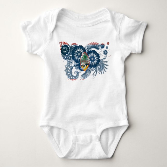 Guam Flag Baby Bodysuit (Front)