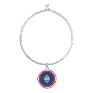 Guam Flag Bangle Bracelet