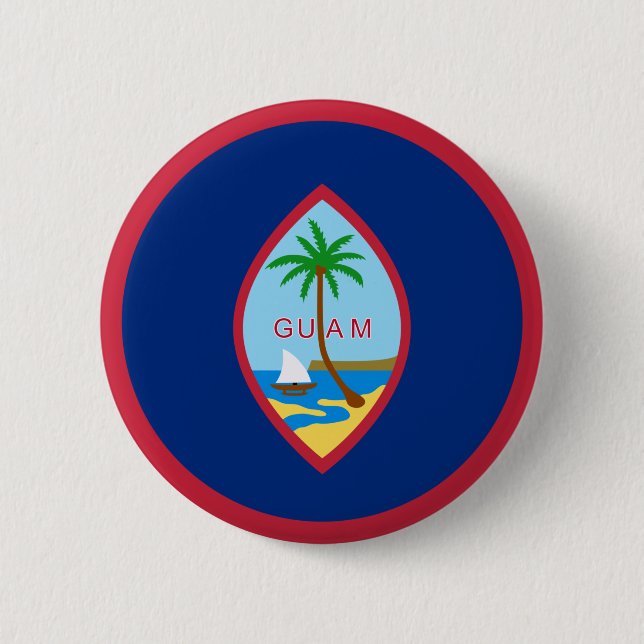 Guam flag  button (Front)
