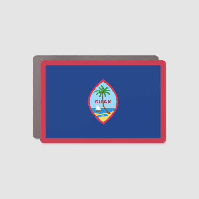 Guam Flag Car Magnet (Front)