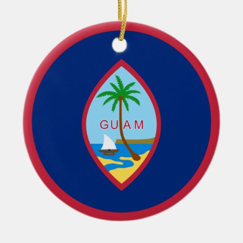 Guam flag  ceramic ornament