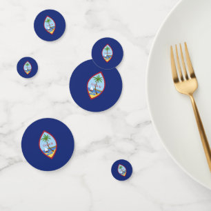 Guam flag confetti