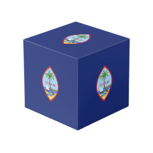 Guam flag cube