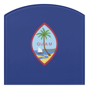Guam flag door sign