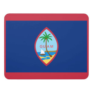 Guam flag  door sign