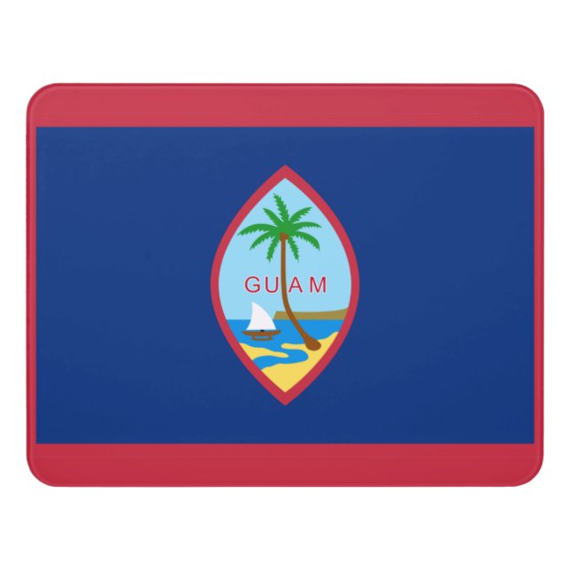 Guam flag  door sign (Contemporary Front)