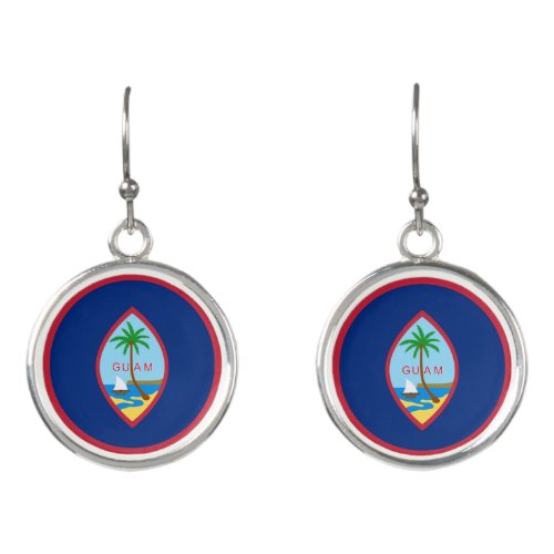 Guam flag  earrings