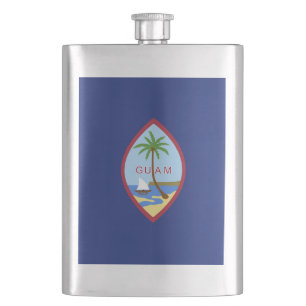 Guam flag flask