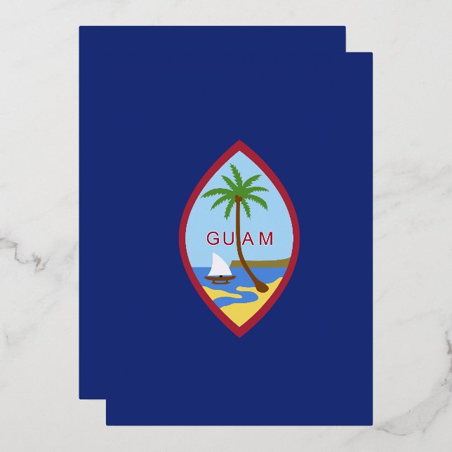 Guam flag foil invitation (Front/Back)