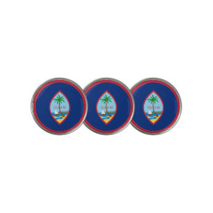 Guam flag golf ball marker