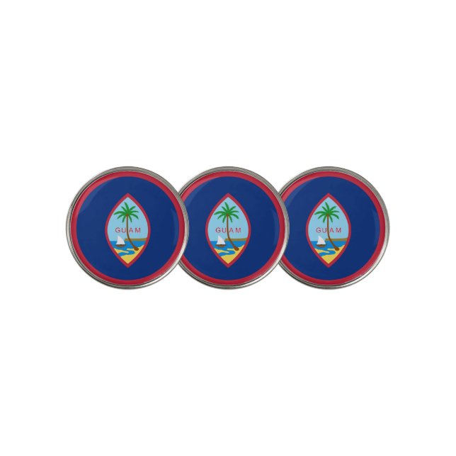 Guam flag  golf ball marker (3 Up)