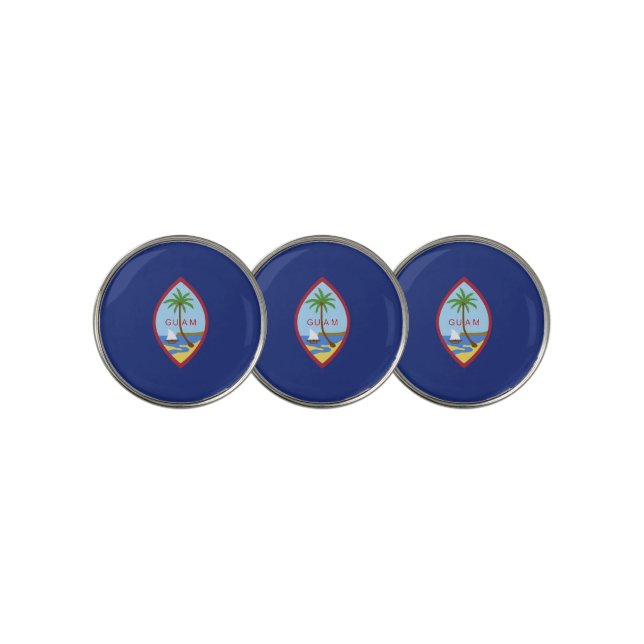 Guam flag golf ball marker (3 Up)