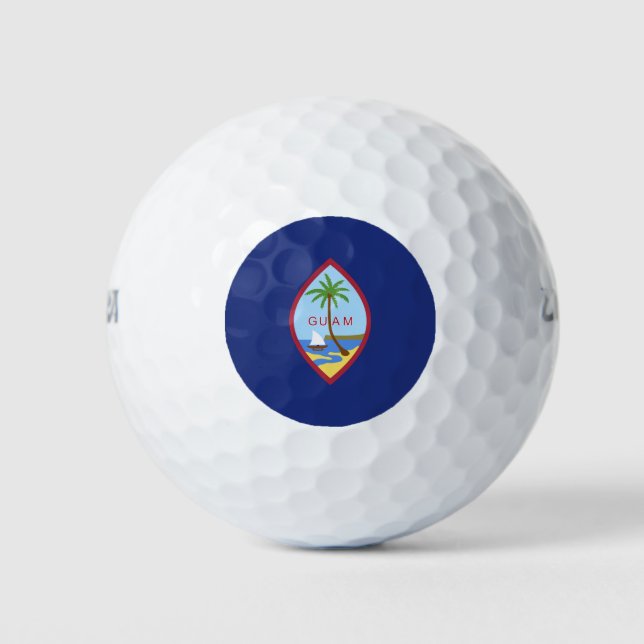 Guam flag golf balls (Front)