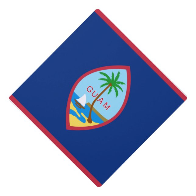 Guam flag  graduation cap topper (Front)