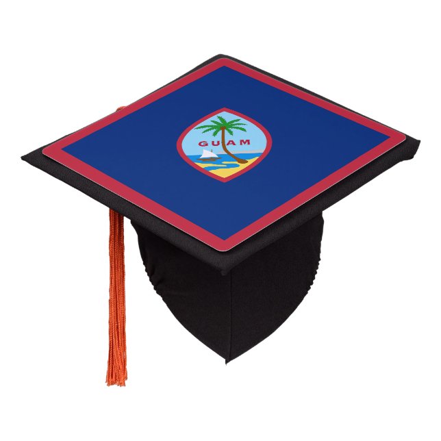Guam Flag Graduation Cap Topper (Angled)