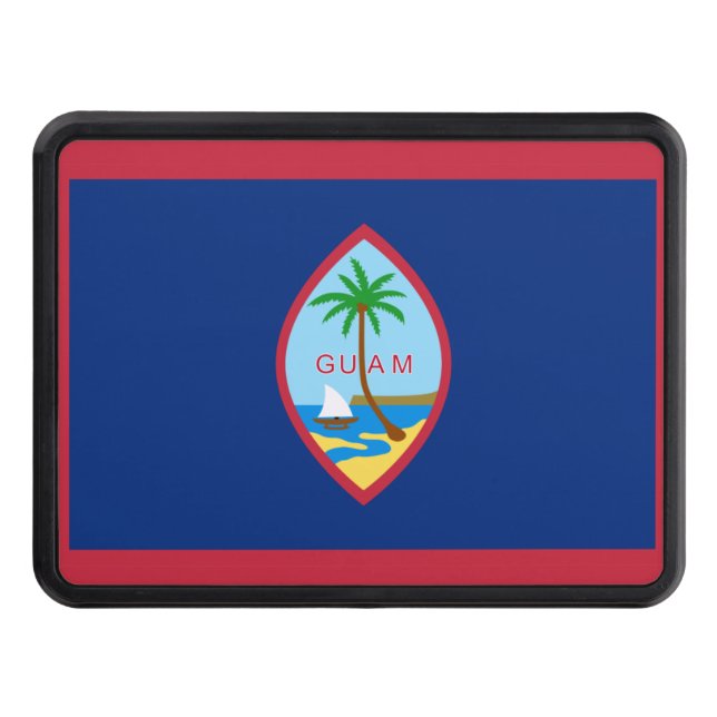 Guam flag  hitch cover (Front)